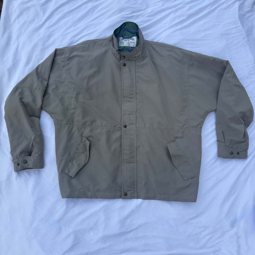 Tourney Vintage GORE-TEX Waterproof Windbreaker Jacket XX-Large Green Plaid